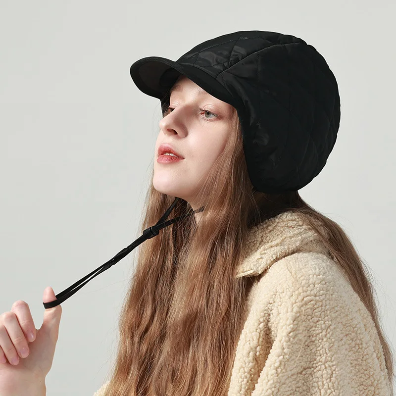 

Корейский стиль, женская ветрозащитная шапка для защиты ушей, велосипедный шлем на флисовой подкладке, шапки с подкладкой, теплые уличные лыжные шапки