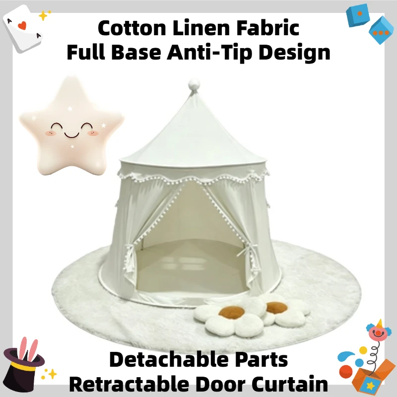 Dream Princess Castle Yurt Kids Tent Spacious Indoor Playhouse for Toddlers Ideal Game Tent for Home Bedroom Kindergarten