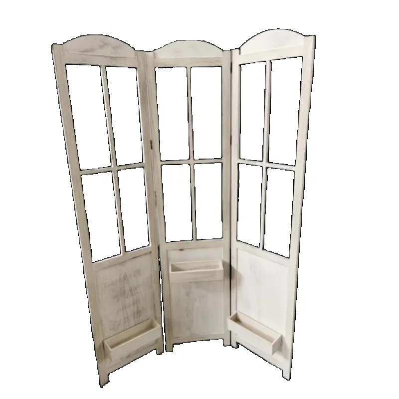 

New Mori wedding props solid wood screen Mori background decoration pastoral wedding wrought iron screen wooden