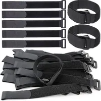 5/10Pcs Reusable Hook and Loop Cinch Straps Nylon Cable Ties Organizer Adjustable Fastener Securing Cable Straps Cord Management