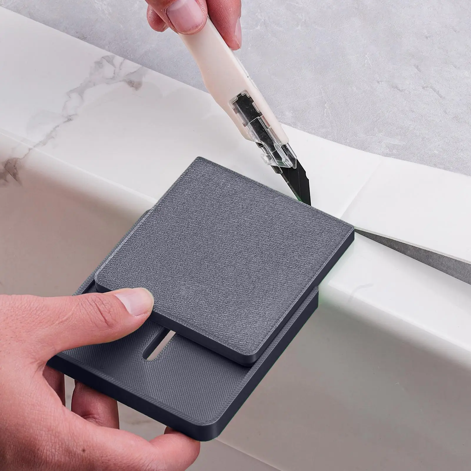Edge Trimming Guide Anti Slip Precision Adjustable DIY Cutting Template Tool for Cabinet Door Table Window Furniture Edge Wrap