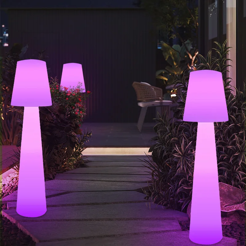 LED Stage Lights Solar Street Lights Outdoor Furniture Garden Landscape Lamp Change Waterproof Feature 16color 60 Floor Lamp