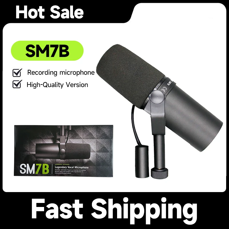 

SM7B Professional Dynamic Vocal Microphone with Cardioid Pattern, for Studio Recording, Podcasting, and Broadcasting