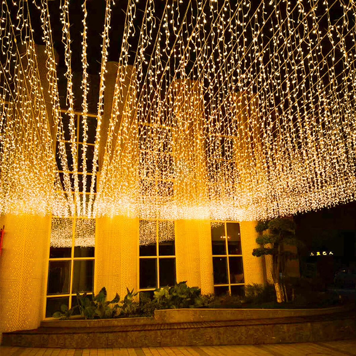 Luzes de corda de sincelo led luzes de fadas guirlanda de natal para festa de ano novo casamento jardim terraço decoração de natal lâmpadas