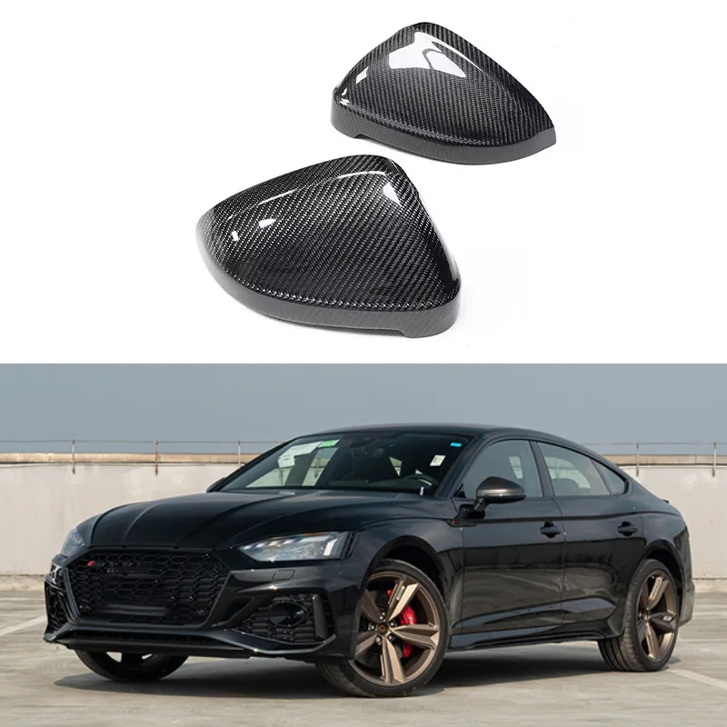 

For Audi RS5 rearview mirror housing 17-22 carbon grain mirror cover reflector protection cover