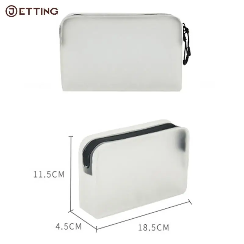 Waterproof TPU Portable Double Zipper Large Capacity Toiletry Bags Cosmetic Transparent Travel Organizer Fashion Wash Makeup Bag