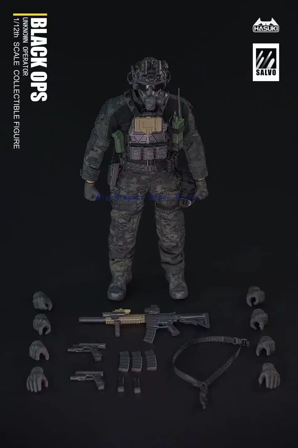 Spot Goods HASUKI 1/12 SALVO Series SA01 Black Ops Action Figure