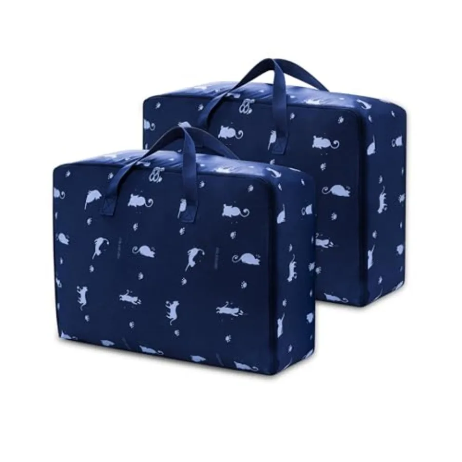 2 PCS 105 L Grands Sacs de Rangement pour Vêtements, Sac de Déménagement Pliable Renforcé, Tissu Oxford Épais, Imperméable et Résistant, Ka