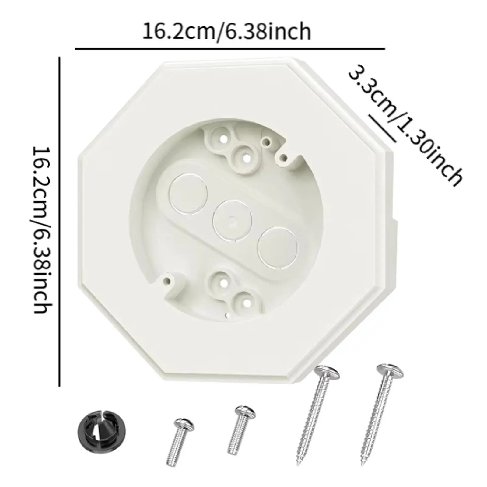 Blocos de montagem de revestimento de vinil com caixa elétrica embutida, kit de montagem de luz profissional, placa de montagem de lâmpadas de revestimento vertical