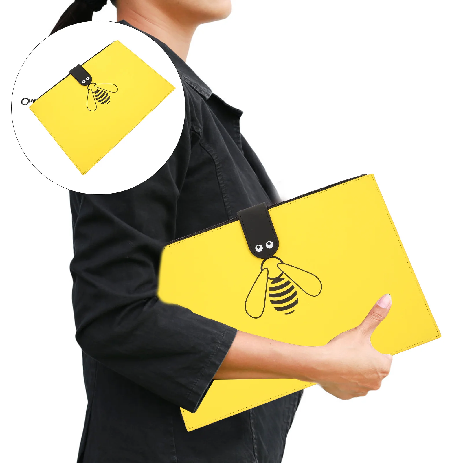 

File Bag Large Capacity Portable Document Organizer For Office School Supplies Bill Holder File Pouch Storage