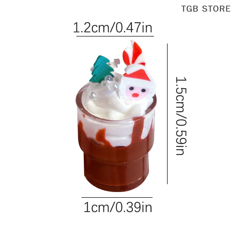1/12 ช็อกโกแลตดื่มได้ ของตกแต่งบ้านตุ๊กตา โมเดลคริสต์มาส อุปกรณ์เสริมบ้านตุ๊กตา สำหรับเด็กเล่นสมมติ