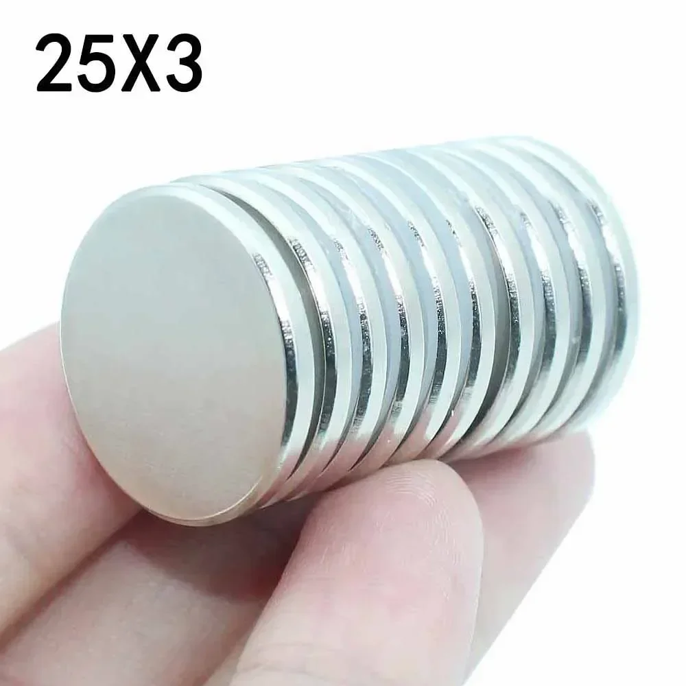 3/5/8/12 Pcs 25x3 Neodymium Magnet 25mm x 3mm N35 NdFeB Round Super Powerful Strong Permanent Magnetic imanes Disc