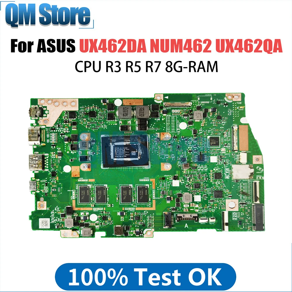 

UX462DA Notebook Motherboard For ASUS Zenbook Flip 14 UM462 UX462QA Q406DA UX462D Mainboard R3 3200U R5 3500U R7 3700U 8G RAM