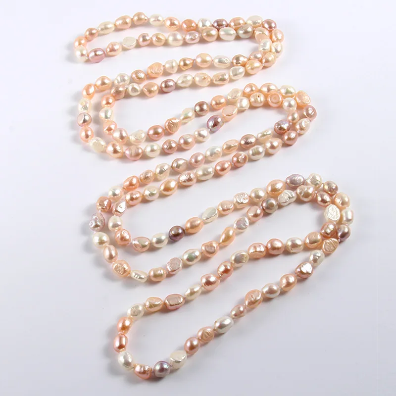 RH Fashion Jewelry 160cm Freshwater Pearl Beads Knotted Long Necklaces Women Festival Gift