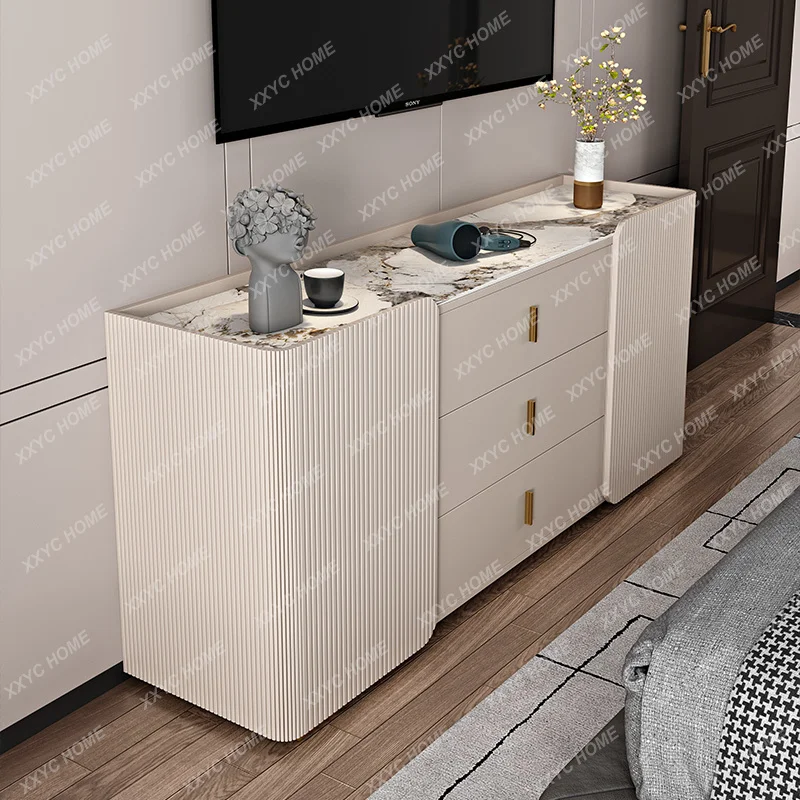

Тумба под телевизор ML Cream Style для спальни, напольный шкаф для главной спальни, современный минималистичный дизайн, роскошный стиль