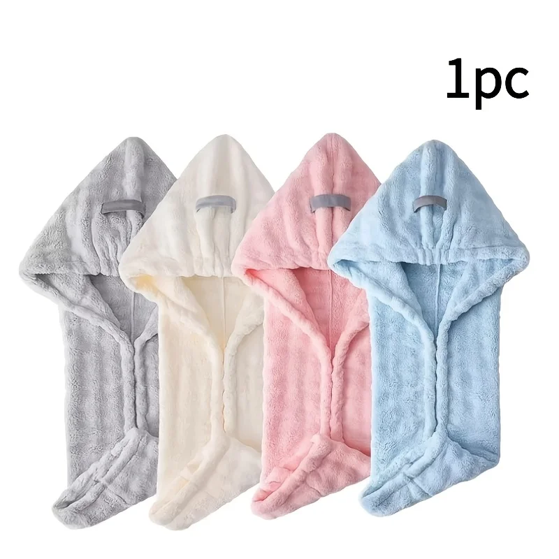 Upgraded, Enlarged, and Thickened Wide-Tail Large-Sized Hair Drying Cap, Super Absorbent and Quick-Drying Women's Shower Cap, He
