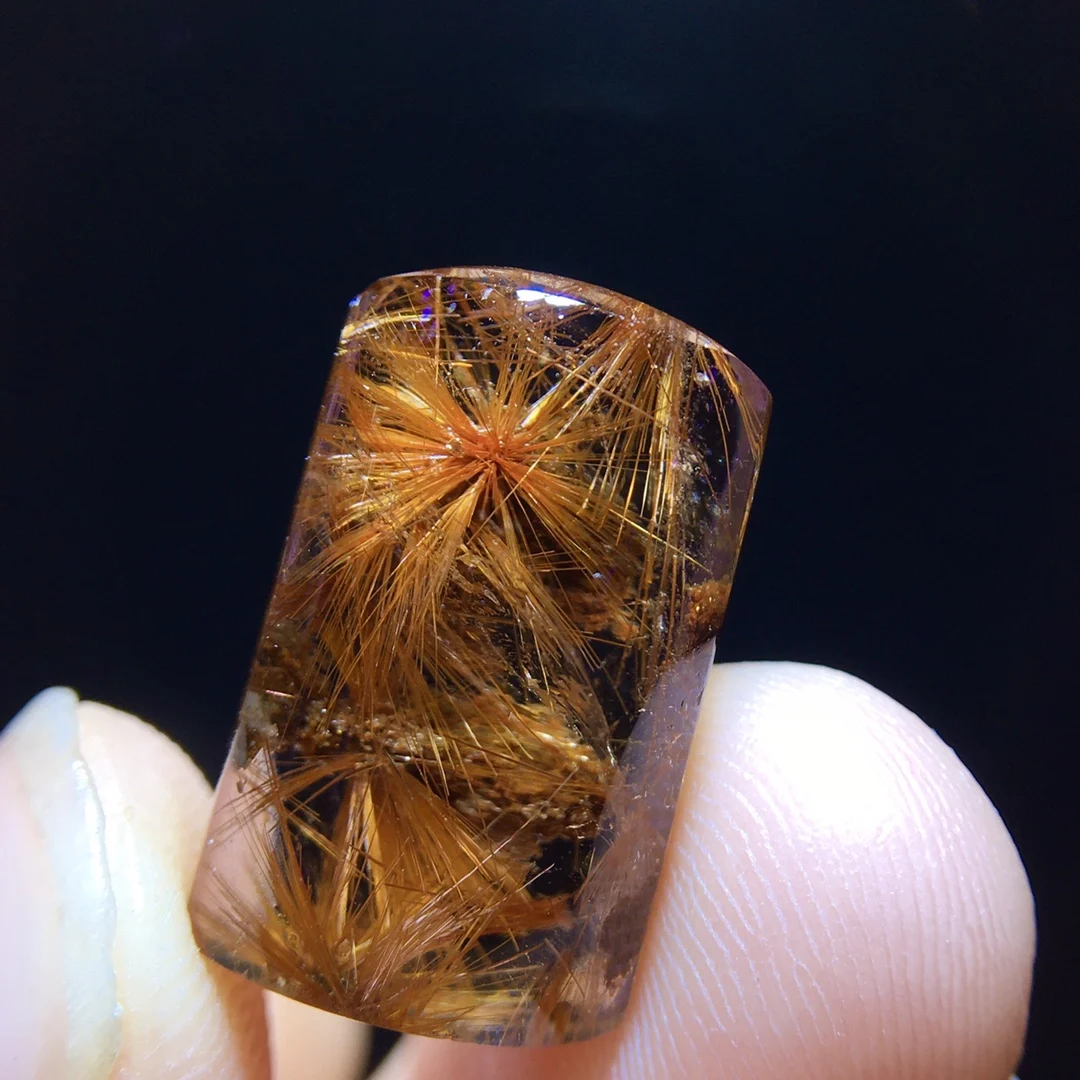 

Подвеска из натурального медного рутилированного кварца, ювелирные изделия из рутилированного кварца 17,8/11,1/7,1 мм, цветок любви для женщин, Бразилия AAAAAAA