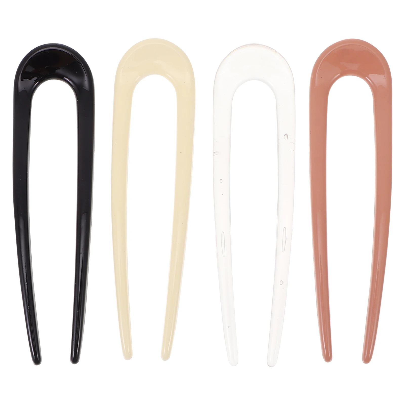 

4pcs U-shaped Hair Clips Retro Resin Accessories for Women Stylish Hairpins Elegant Hair Forks Fashionable Headdress