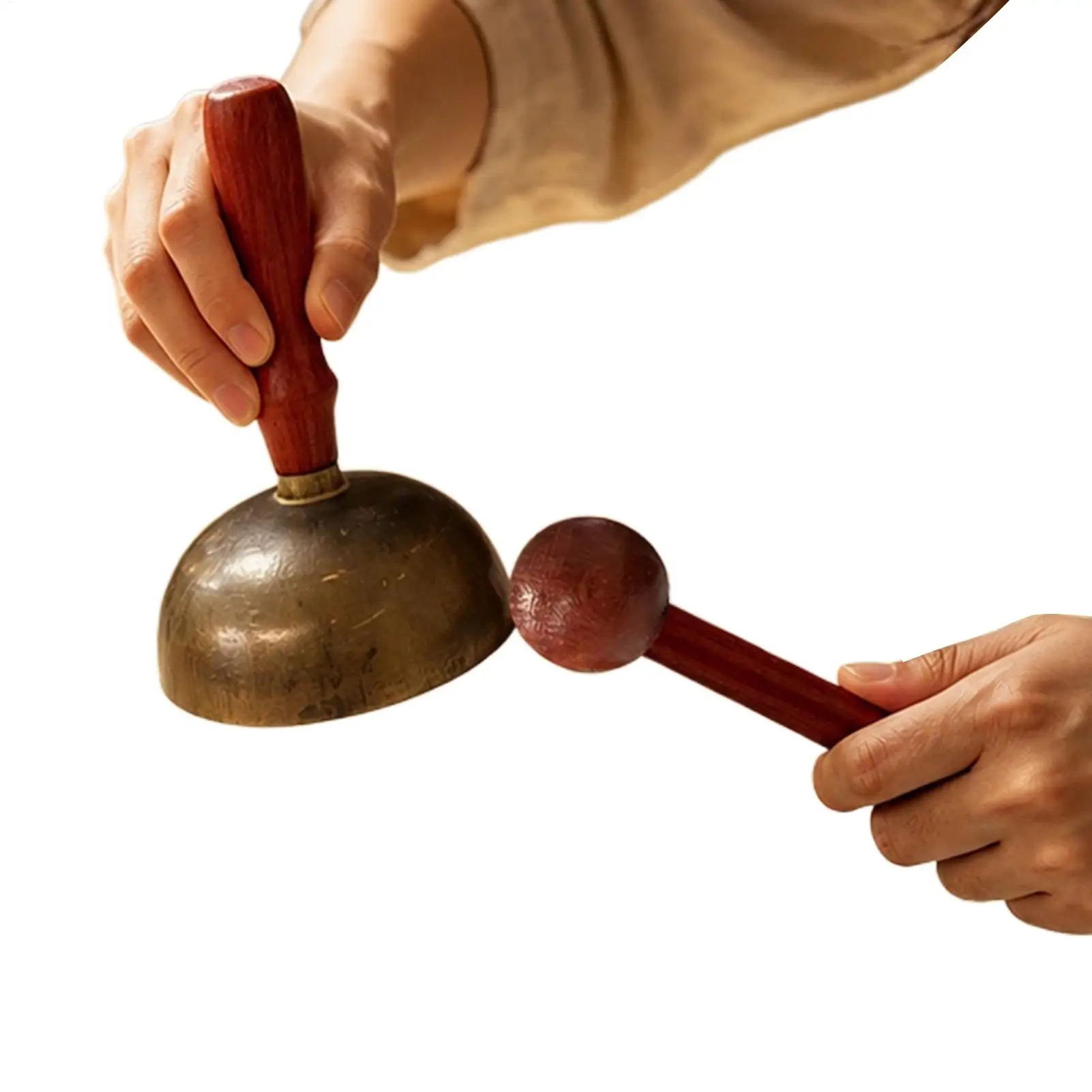 Tibetan Bowls Handmade Brass Singing Bowl Set Meditation Mindfulness Sound Bowls  for Yoga Relaxation Prayer Beginners
