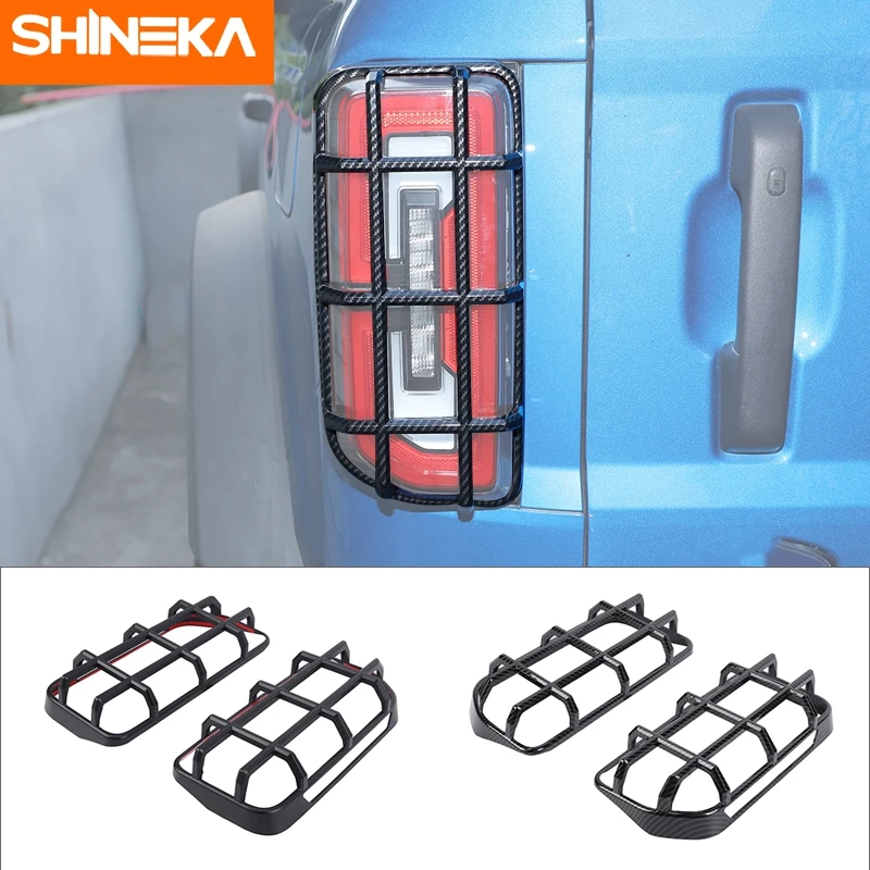 

SHINEKA Car Rear Tail Light Lamp Decoration Cover Taillight Trim For Ford Bronco 2021 2022 2023 2024 Up Exterior Accessories