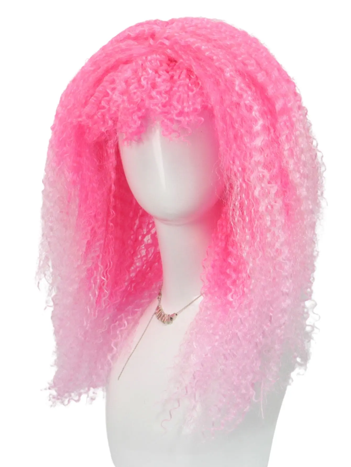 Kolorowa kukurydza - peruka z trwałym kolorem, puszyste loki, przyciągające wzrok wybuchowe loki, unikalne loki, dodaj smak cosplayom i karnawałom!