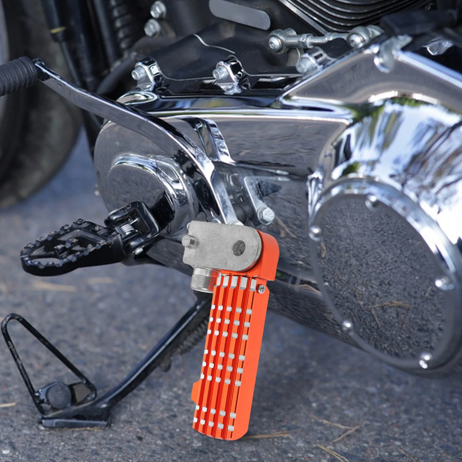 

2pcs Motorcycle Foot Pegs Foldable Aluminum Alloy Rear Passenger Footrest For Dirt Bike Scooter Riding Spacesaving Antislip