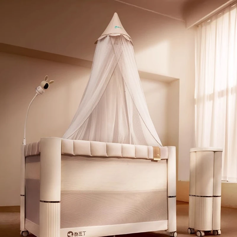 

Cool Doudding Cloud Deep Sleep Crib Folding Splicing Movable