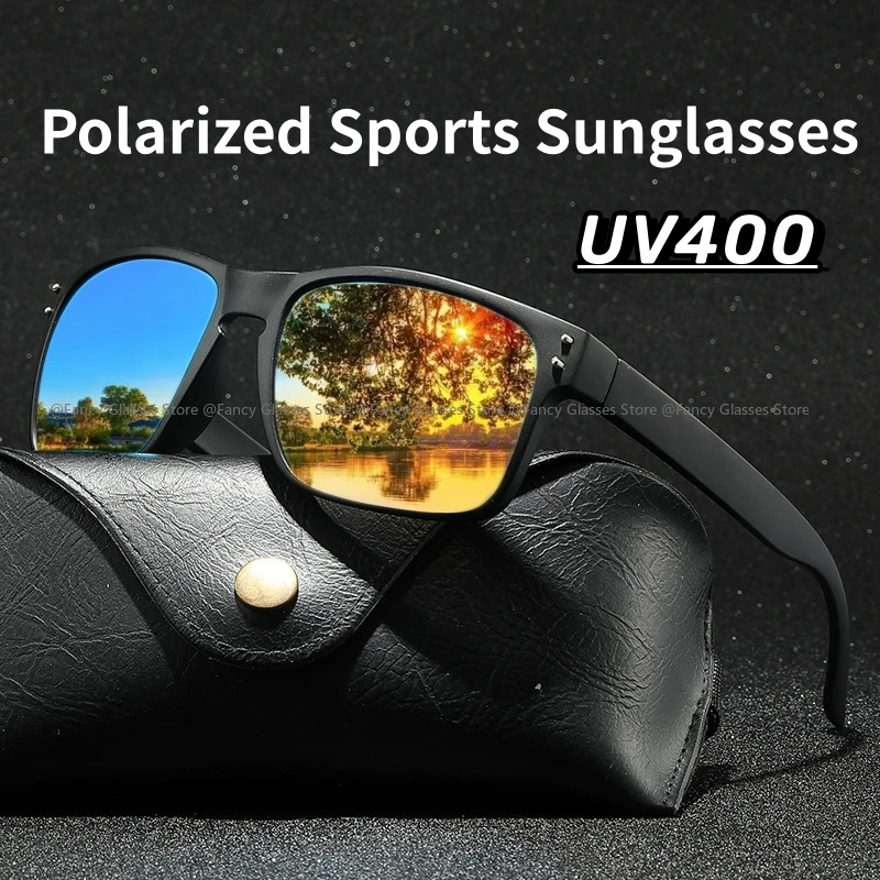 

Fashion Polarized Sports Sunglasses for Men Unisex Retro Driving Eyewear Goggles Women Square Frame UV400 Sports Sun Glasses