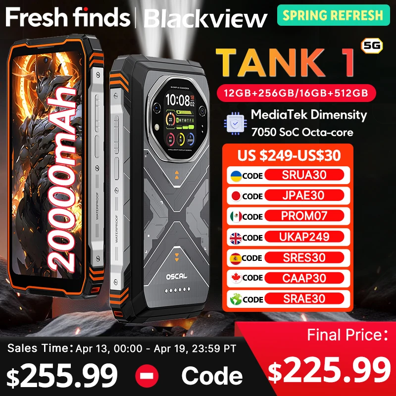 【World premiere】Blackview Oscal TANK 1 Rugged SmartPhone 5G 6.78