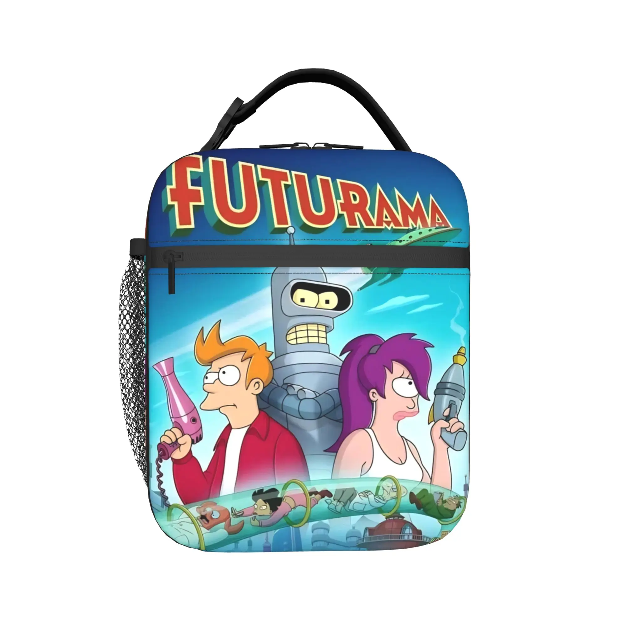 Insulated Lunch Bag Futuramaed Benders Cartoon Comic Accessories  Food Box INS Trendy Cooler Thermal Bento Box For Work