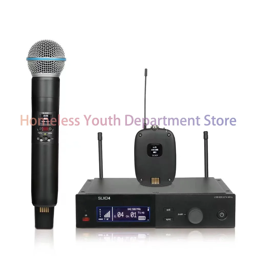 SLXD4/SLXD24 BETA58A Wireless Microphone System High Quality for Stage Performance Singing Party