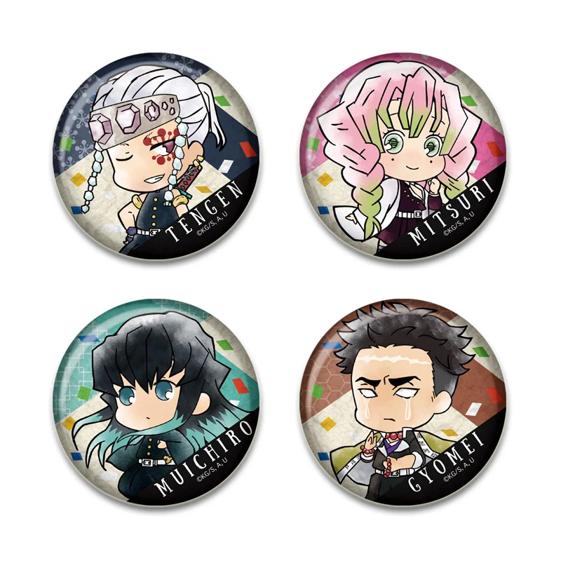 Cartoon Pins Kamado Tanjirou/Hashibira Inosuke Anime Brooches Kochou Shinobu/Kamado Nezuko/Tsuyuri Kanao/Agatsuma Zenitsu Badge