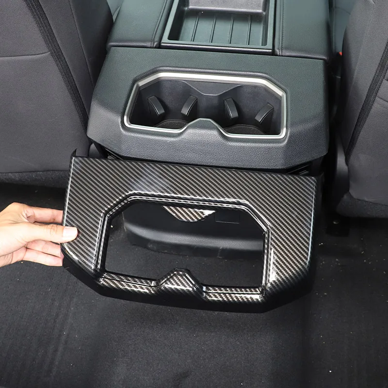 

For Toyota Tundra Sequoia 2022 2023 ABS Car Rear Drainage Cup Holder Decorative Frame Sticker Car Interior Accessories