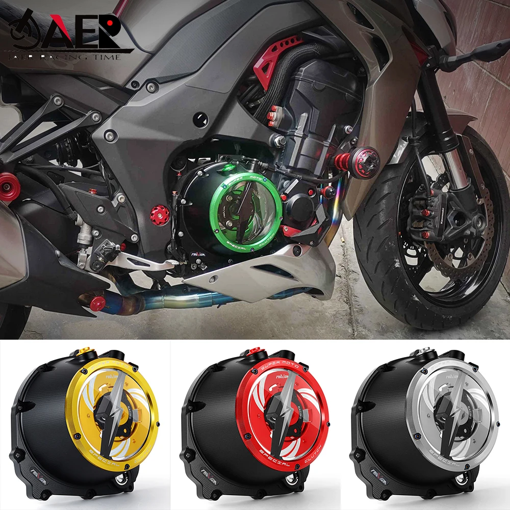 CNC Motorcycle Pressure Plate Engine Transparent Clutch Cover Guard For Kawasaki Z1000 2016-2021