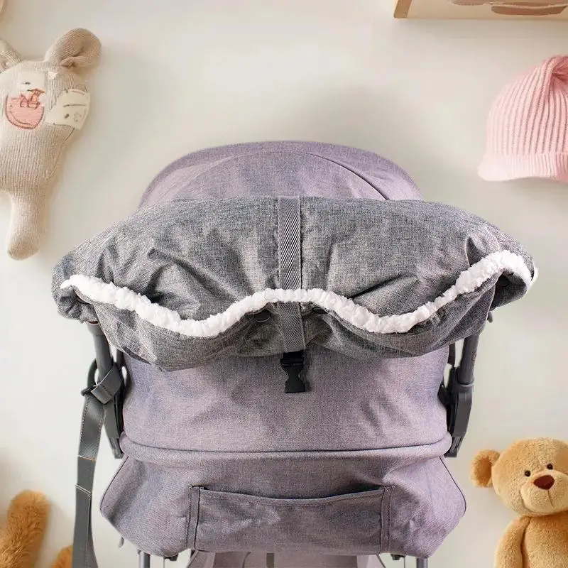 

**1Pcs Stroller Accessories Warm Baby Stroller Gloves Thick Pram Hand Muff Baby Carriage Pushchair Fleece Hand Cover Cart Gloves