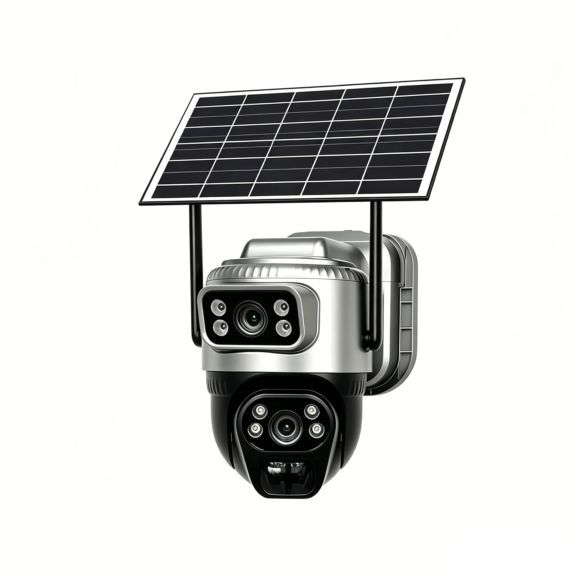 Kamera zewnętrzna V380 Pro 4G, wodoodporna, z kartą SIM, 8MP, 4K, z podwójnym obiektywem, monitoring, noktowizja, ochrona, PTZ, solarna kamera CCTV IP do domu. (CCTV only (no card)) — Zdjęcie 2 z 2