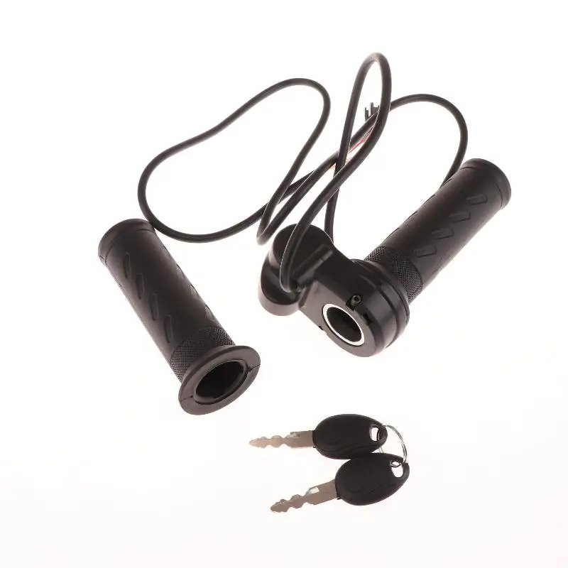 

Electric Bike Scooter Twist Throttle Grip Universal Voltage E-Bike Throttle Grip Scooter Handle Vehicle Speed Regulating Handle