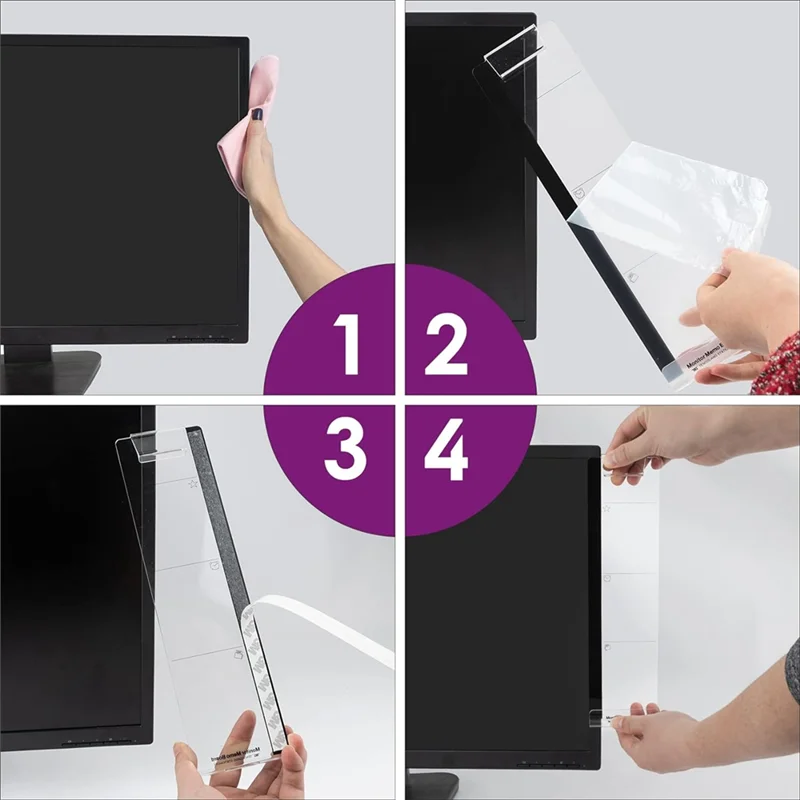 C9-Transparent Display Side Panel Transparent Computer Message Board Side Sticky Note Clip