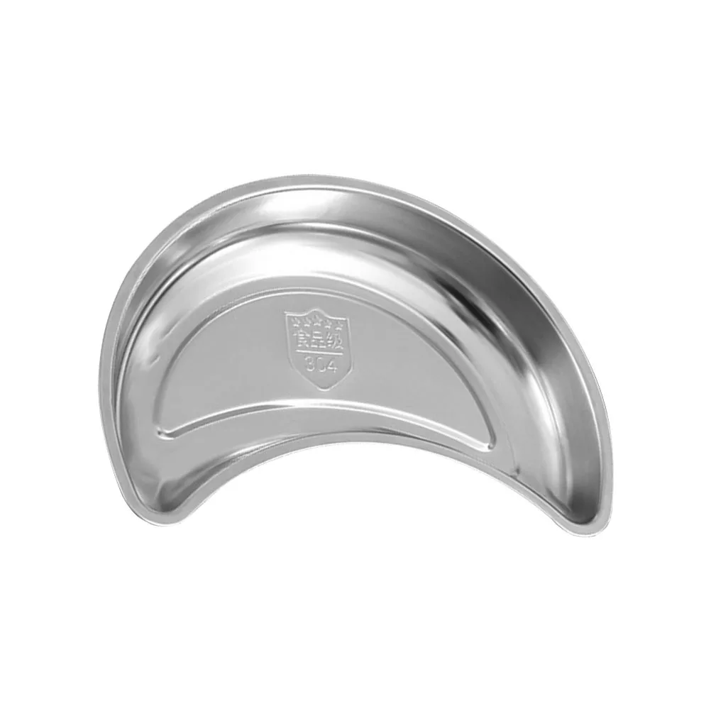 

Stainless Steel Moon Snack Serving Tray Crescent Shaped Food Dish For Candy Dried Fruits Pastry Storage Home Decor Plate Kitchen