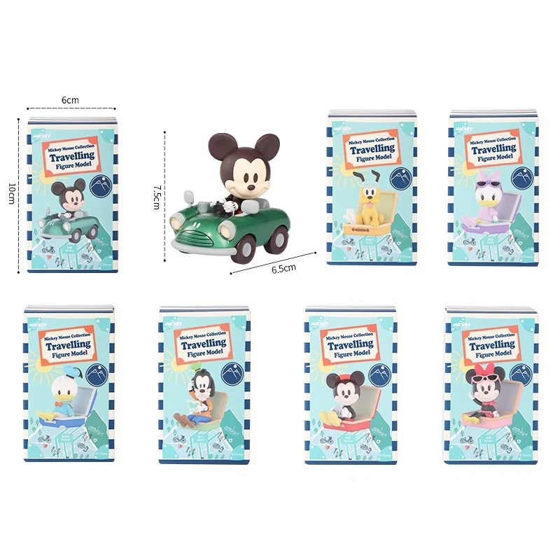 ディズニー トラベルシリーズ ブラインドボックス、ミッキー＆グーフィー ドナルド フィギュア、クリスマスギフトセット（子供向け）、新着デコレーション、子供のおもちゃギフト