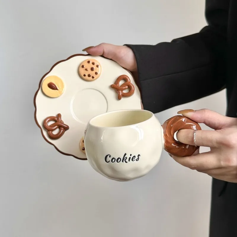

Cream Cookies Ceramic Mugs Coffee Cups Modern and Practical New Water Cups