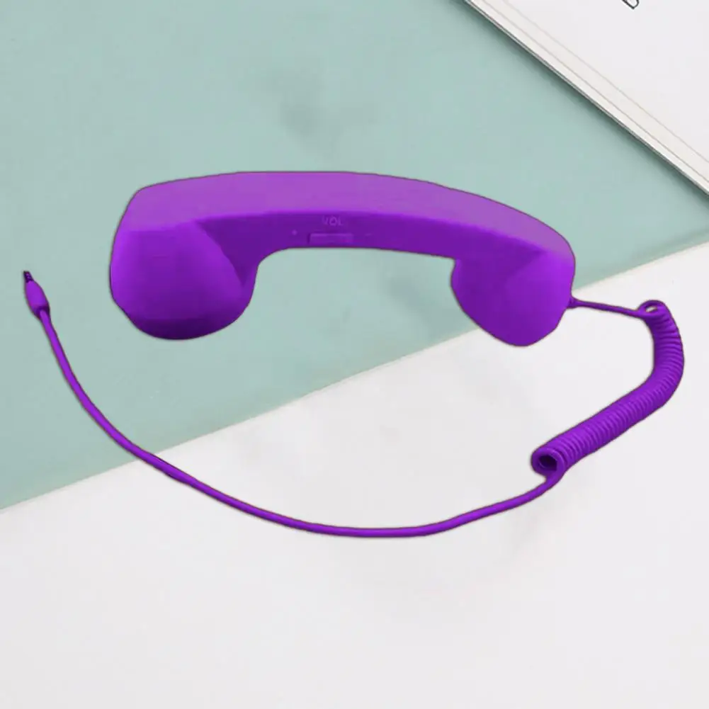 레트로 디자인 휴대폰 헤드셋, 레트로 3.5mm 휴대폰 핸드셋, 볼륨 조절 마이크 포함, 모바일 통화용