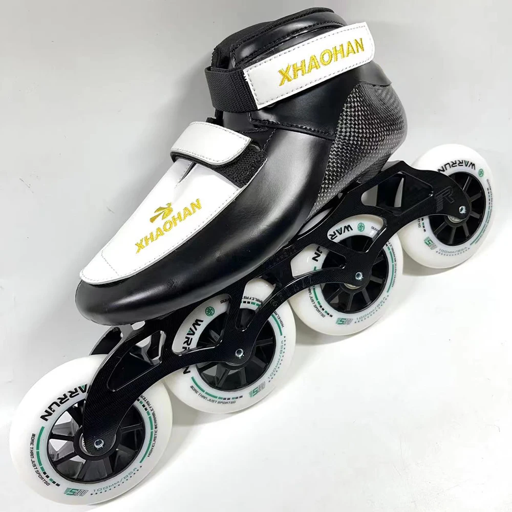 1 Pair Speed Skate 2023 XHAOHAN Inline Skates 4 x 90 100 110mm Carbon Fiber Professional Competition Racing Skating Japy Patines