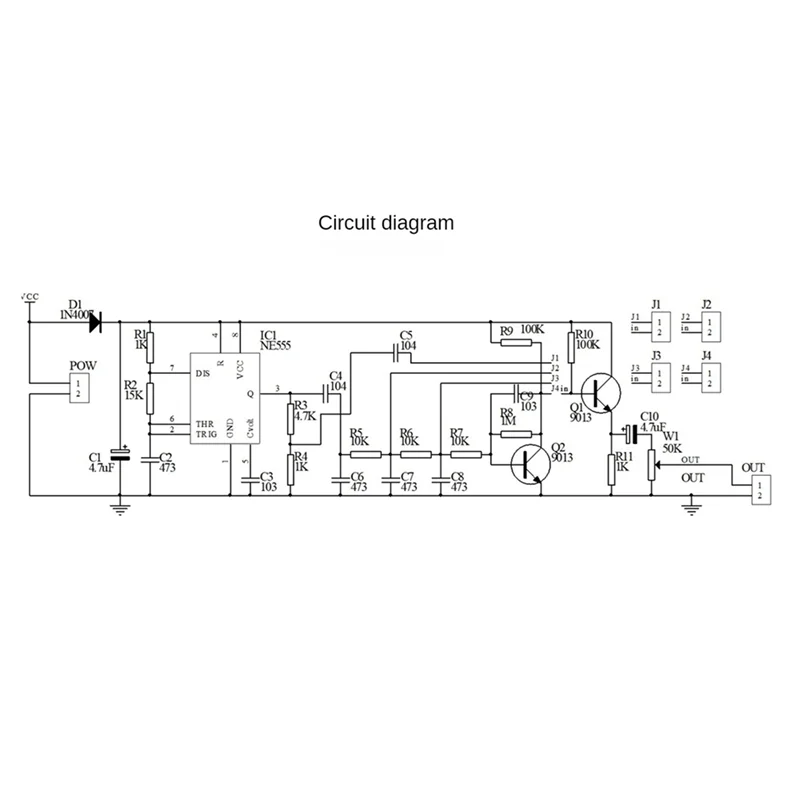 AS95-3X Sine Triangle Square Wave NE555 Multi-Channel Waveform Generator Module DIY Kits
