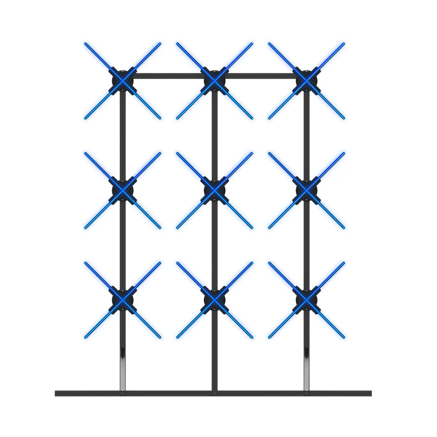 2025 موضة عالية الدقة ثلاثية الأبعاد الهولوغرام مروحة الجدار 65 سنتيمتر الربط 4*4 4*3 ثلاثية الأبعاد الهولوغرام مروحة العارض جدار الإعلان Led مروحة الجدار