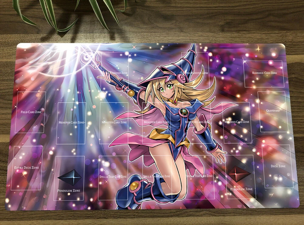 YuGiOh Dark Magician Girl Jogando Mat, TCG, CCG, Trading Card Game Mat, Table Playmat, Mouse Pad, Saco grátis, 60x35cm