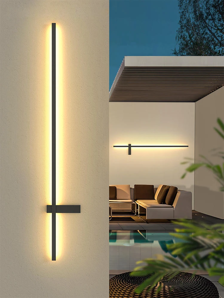 

Bar Outdoor Wall Lamp Modern Outdoor Lamp Villa Courtyard Garden Balcony Corridor Decorative Lighting LED Long Outdoor Wall Lamp