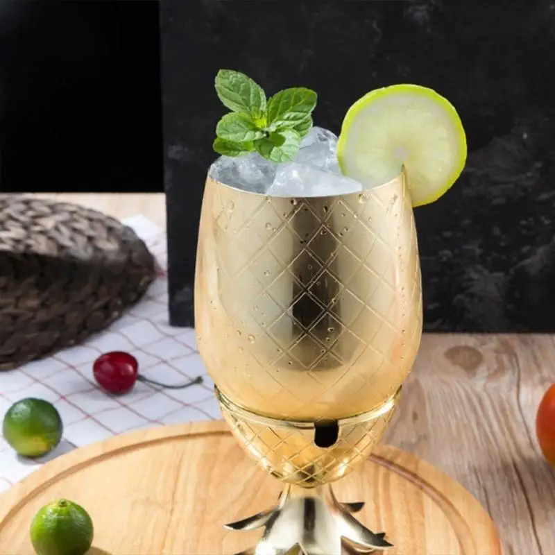 

H58B Pineapple Cocktail Mugs Cocktail Coffee Cups Milk Cup Drinkware for Bar Kitchen