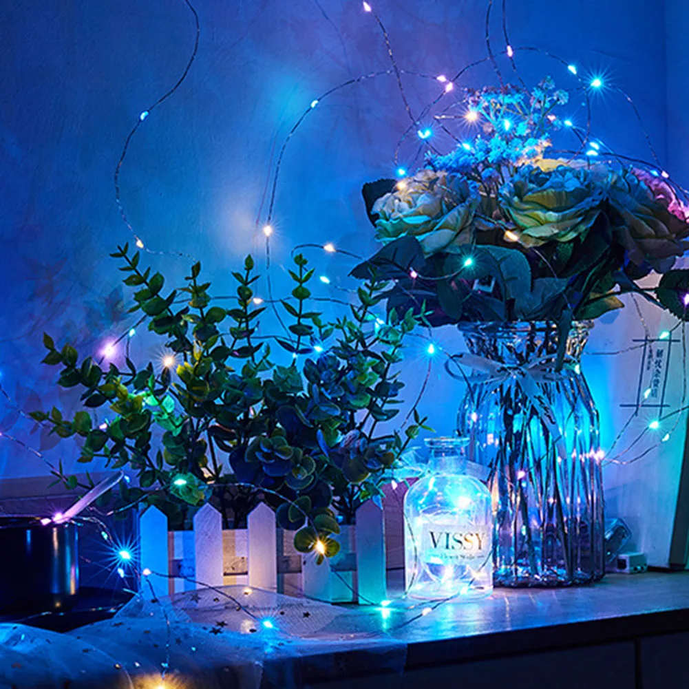 Bateria operado LED Fairy String Lights, Mini LED, PVC, IP42, impermeável, casamento, Natal, guirlanda, decoração do partido, 3m