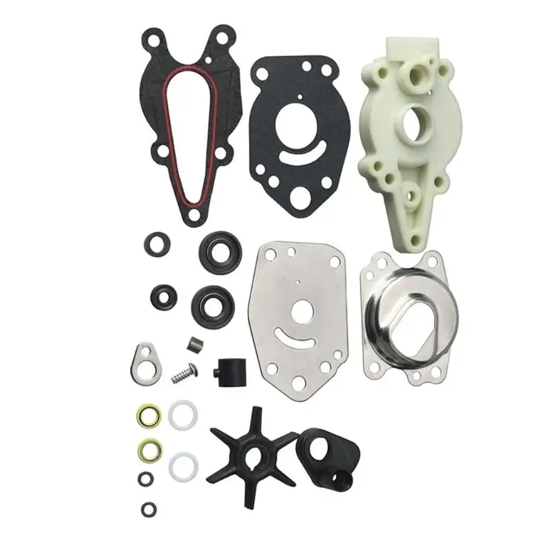 Water Pump Component with Six Vane Impeller, Gaskets, and Rings 46-42089A3